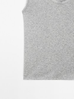 Massimo Dutti Топ из смесового хлопа, серый