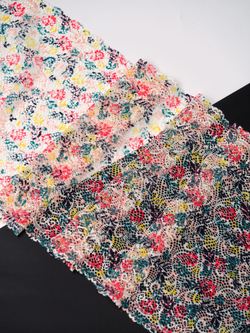 Эластичное кружево мультиколор ширина 23 см