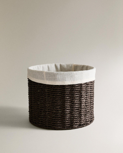 Zara Home Корзина из нержавеющей стали, цвет коричневый, 25 см