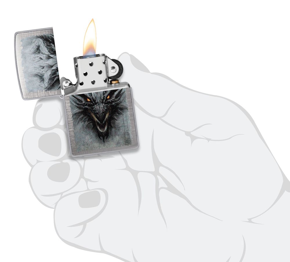 Зажигалка Zippo Dragon Design с покрытием Linen Weave (48732) 5