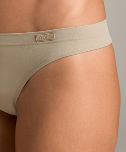 OYSHO Набор из 5 бесшовных трусов-стрингов, светло-бежевый