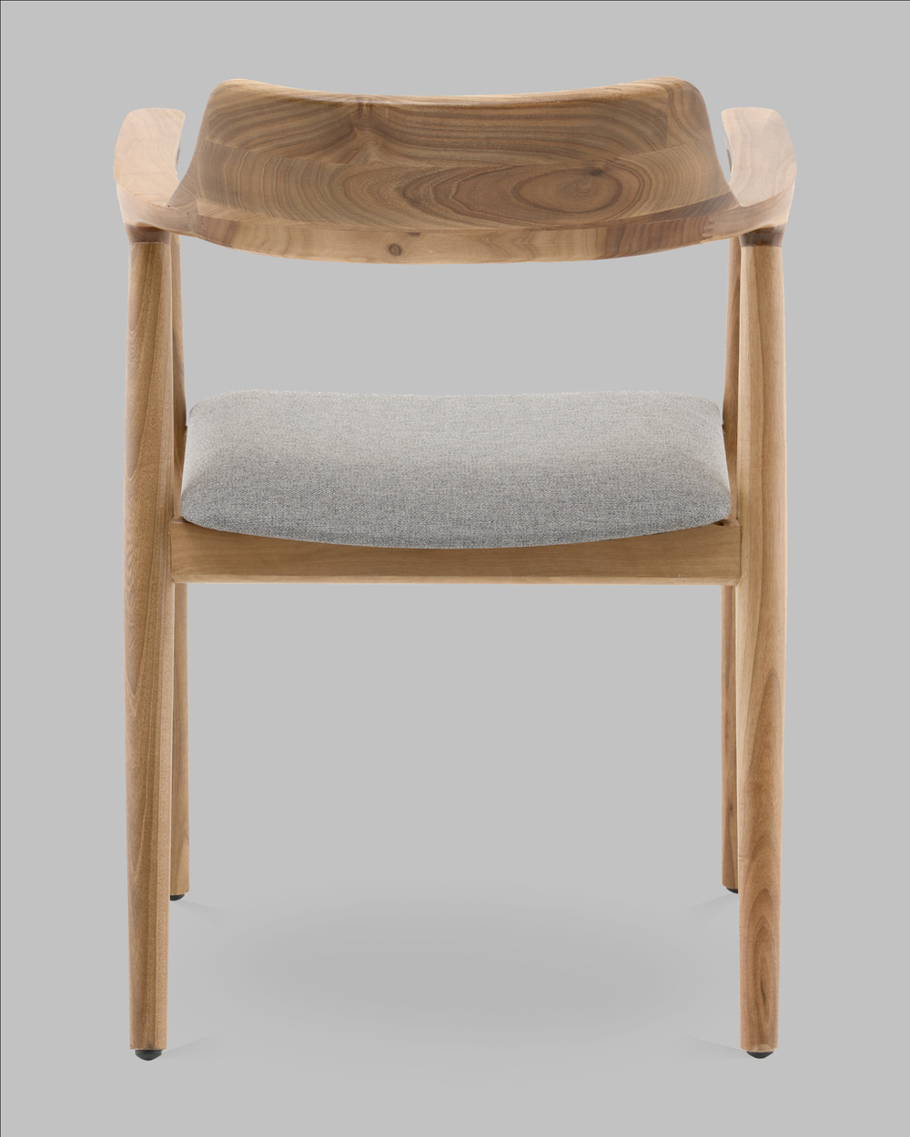 Стул Вудримини каркас дерево цвет натуральный орех рогожка серый