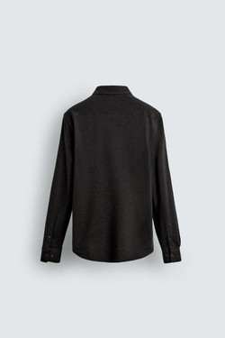 ZARA РУБАШКА ИЗ МЯГКОГО ХЛОПКА, АНТРАЦИТОВО-СЕРЫЙ