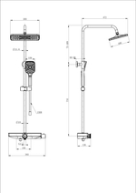 Душевая система с термостатом WONZON & WOGHAND ThermoKlick, Черный матовый (WW-B3098-A-MB)