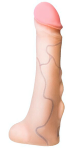 Насадка на страпон REAL Standard 5.8" (Цвет: телесный)