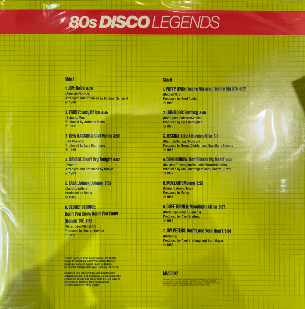 Виниловая пластинка Сборник Dancemaschina: 80s Disco Legends LP