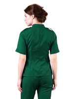 Рубашка медицинская женская на молнии Тезис TZ400, зеленый, 42
