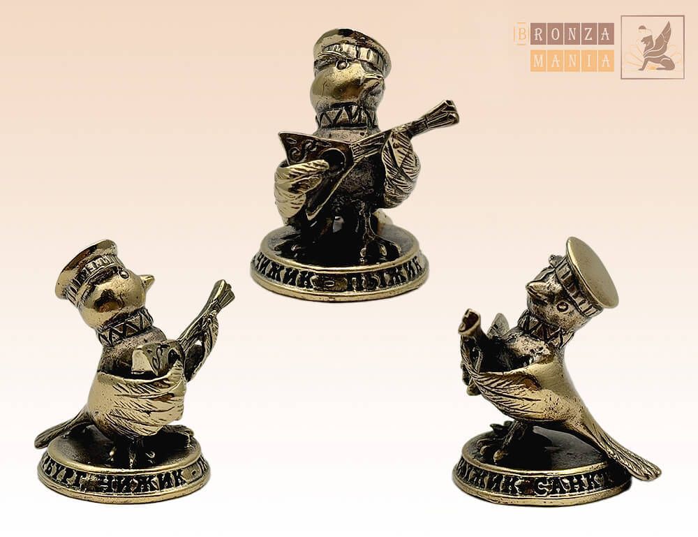 фигурка Чижик-Пыжик - Балалайка на бронзовом постаменте