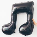 G Шар фигура "Нота двойная" черный 40"/102 см (БГ-33)