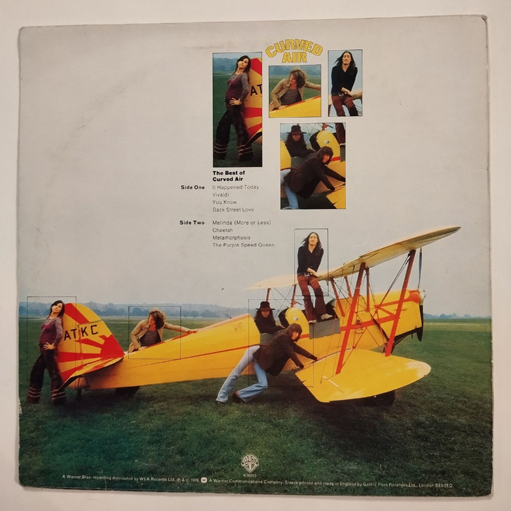 Винтажная виниловая пластинка LP The Best Of Curved Air (UK 1976)