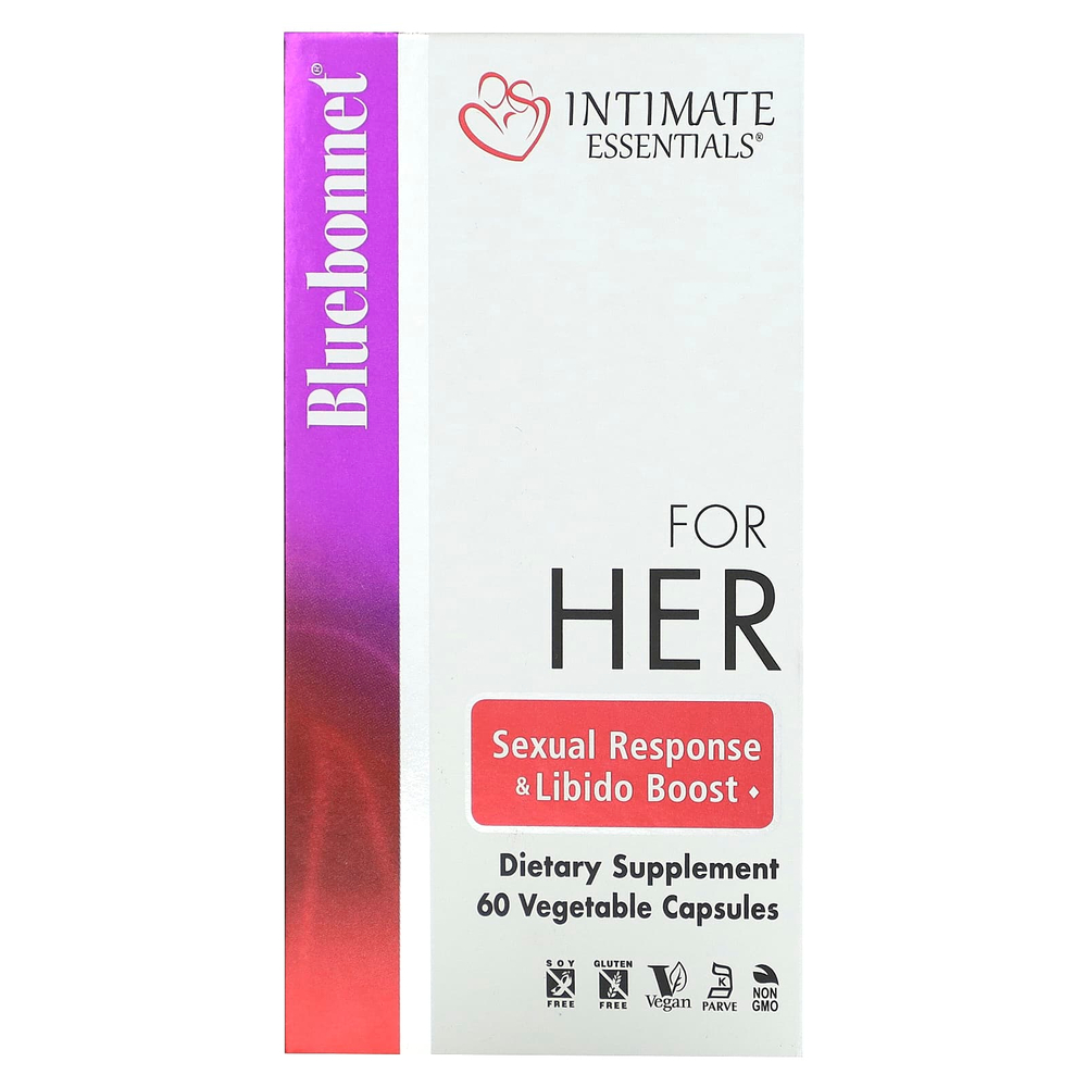 Bluebonnet Nutrition, Intimate Essentials, для нее, 60 растительных капсул