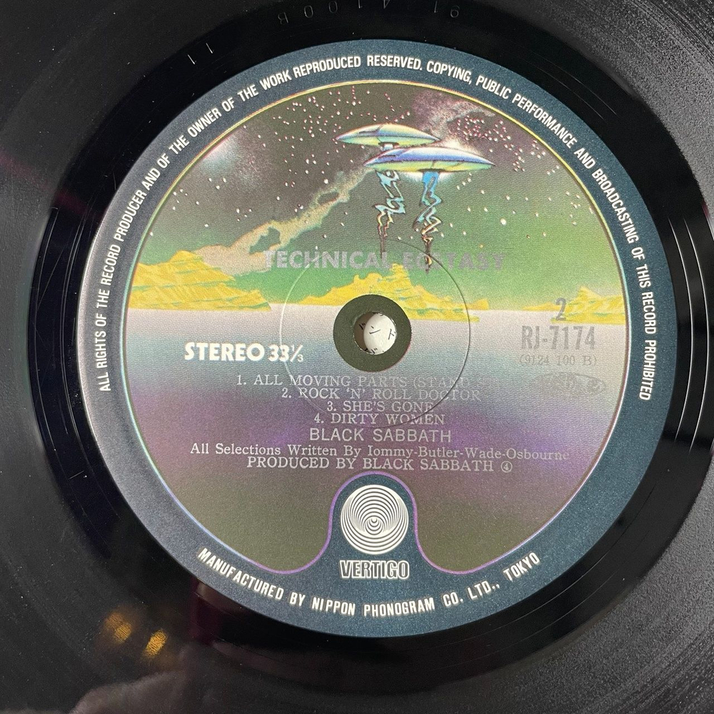 Винтажная виниловая пластинка LP Black Sabbath Technical Ecstasy (Japan 1976) (No Obi) Dirty Women