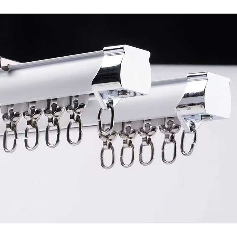 Карниз для штор из алюминия, потолочный/настенный монтаж, тихий ход