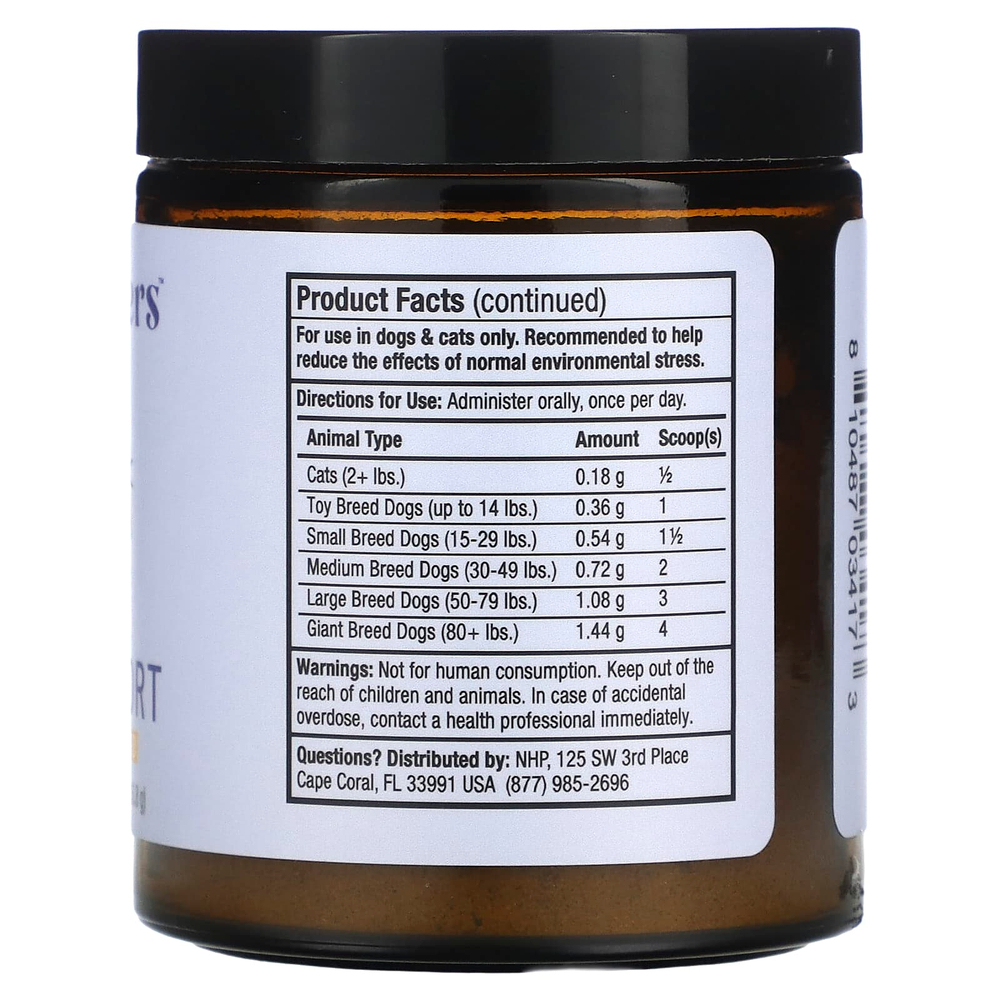 Dr. Mercola, Bark & Whiskers™, добавка для снятия стресса, для собак и кошек, 36,8 г (1,29 унции)