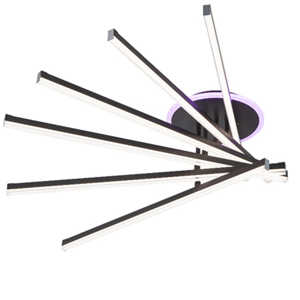 Потолочная светодиодная люстра Mirastyle WX-9037/6+1 BK