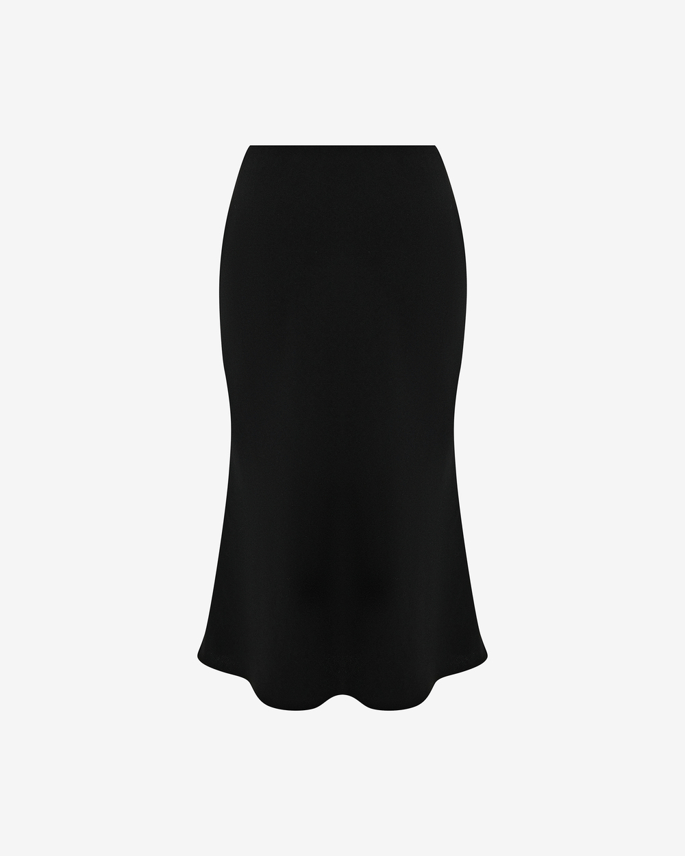 Полуприлегающая юбка миди из крепа