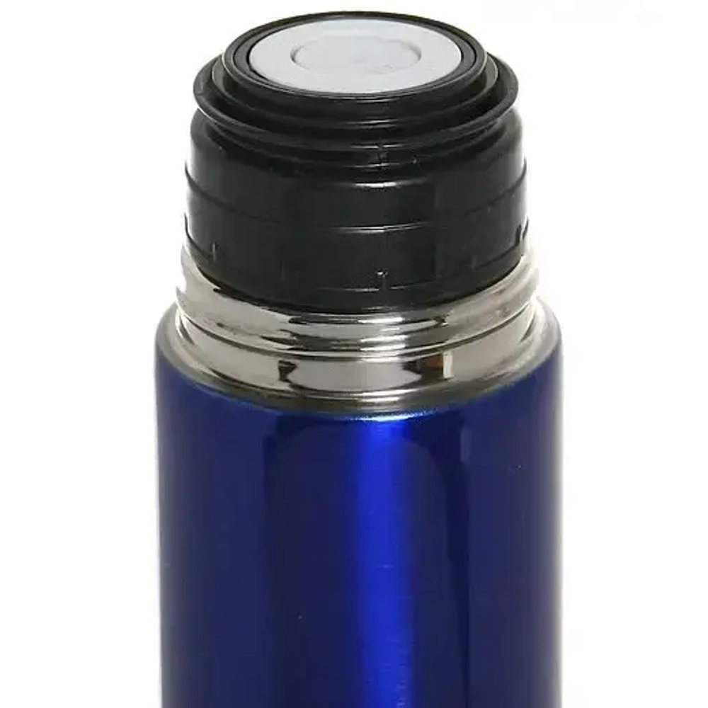 Термос с металлической колбой 500 мл «Серп и молот» синий