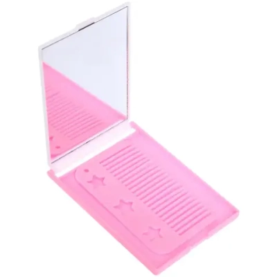 Расческа с зеркалом в наборе детские «МИМИШКИ», девочка, цвет розовый, 11*7,8см