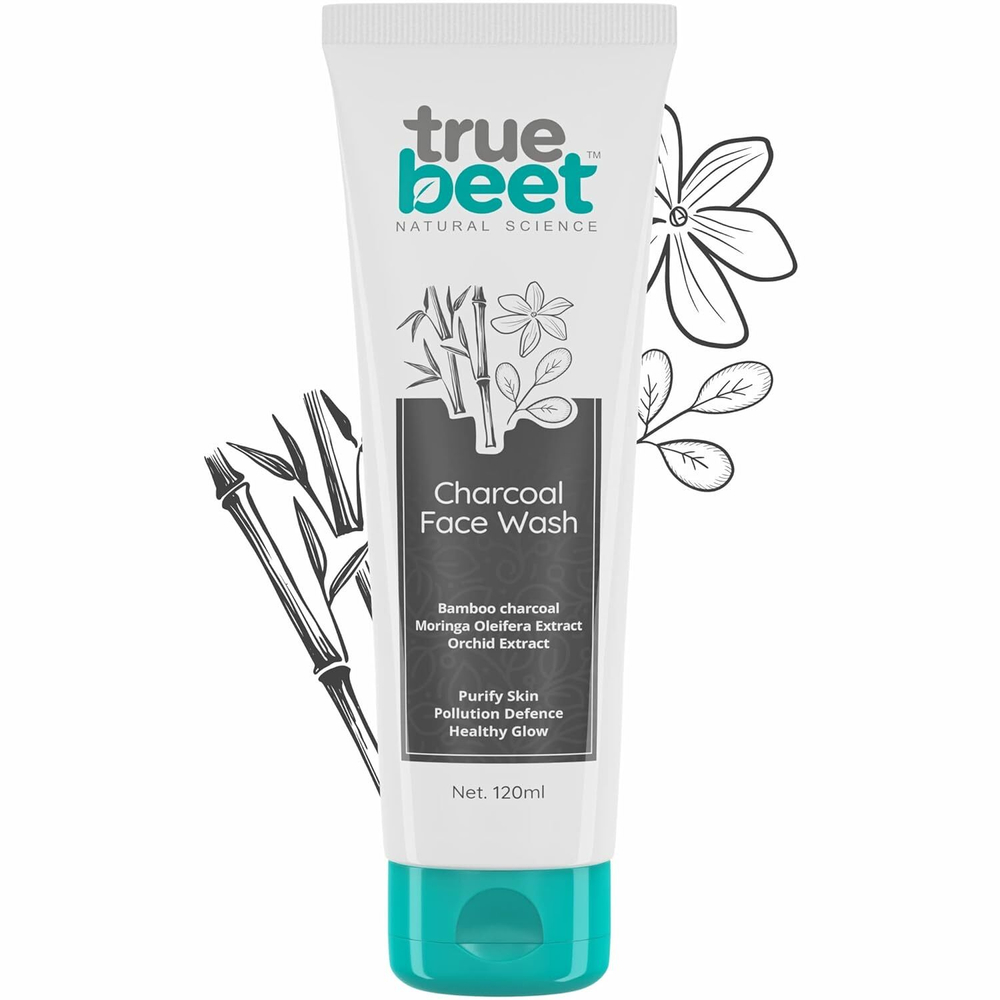 Truebeet Пенка для умывания для жирной кожи с бамбуковым углем и экстрактом моринги и орхидеи для мужчин 120 мл