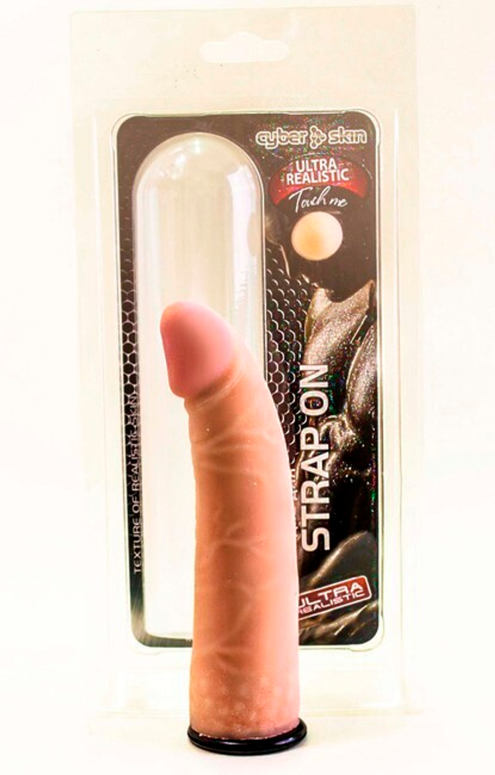 Насадка для страпон-трусиков Ultra Realistic изогнутая, 17,5 см (вторая кожа) (Цвет: телесный)