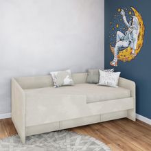 Кровать детская 160х80 с бортиком и велюровым наматрасником (терракот)