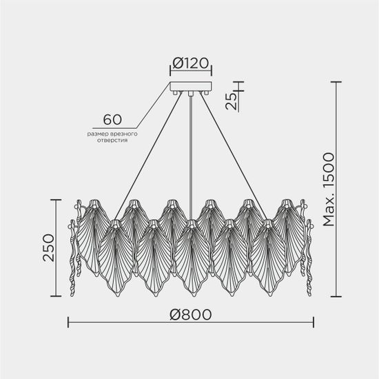 Подвесная люстра MODELUX ML.2293.800 GD