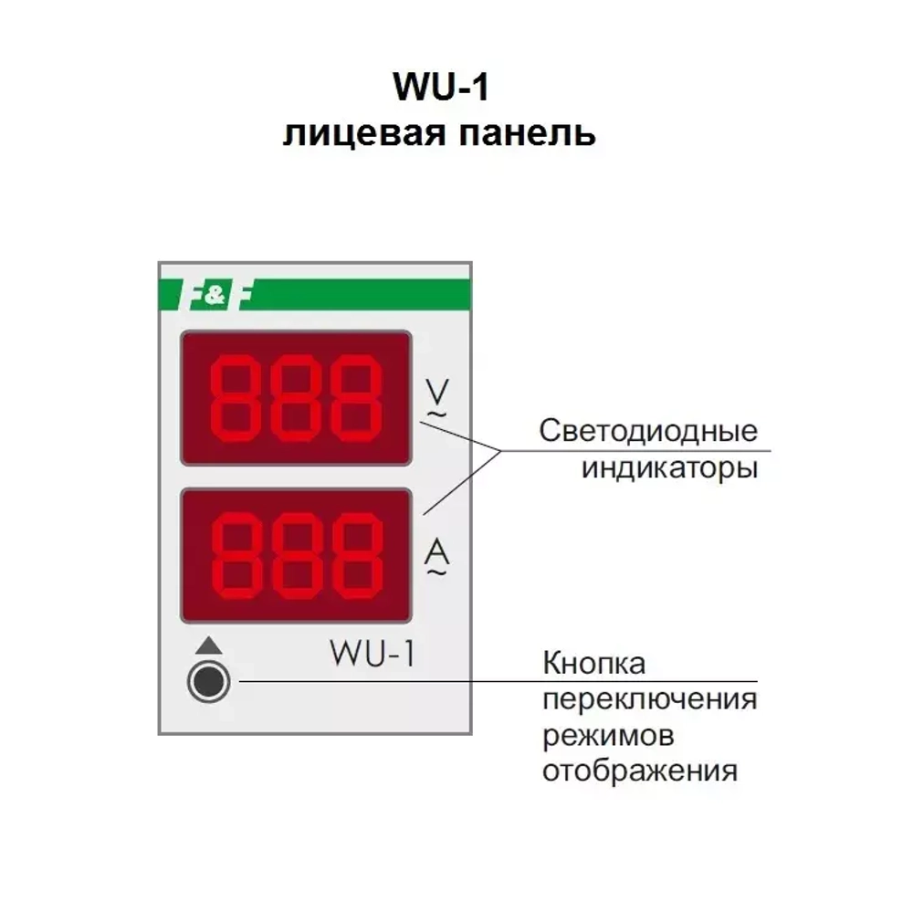 Указатель напряжения и тока WU-1 1-фазн. 0.5-63А 24-250В F&F