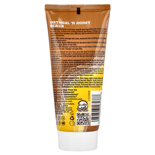 Queen Helene, скраб с овсянкой и медом, для нормальной и сухой кожи, 170 г (6 унций)
