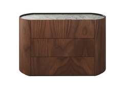 Комод Lagom 3 ящика ширина 120 см (орех, камень OV2)