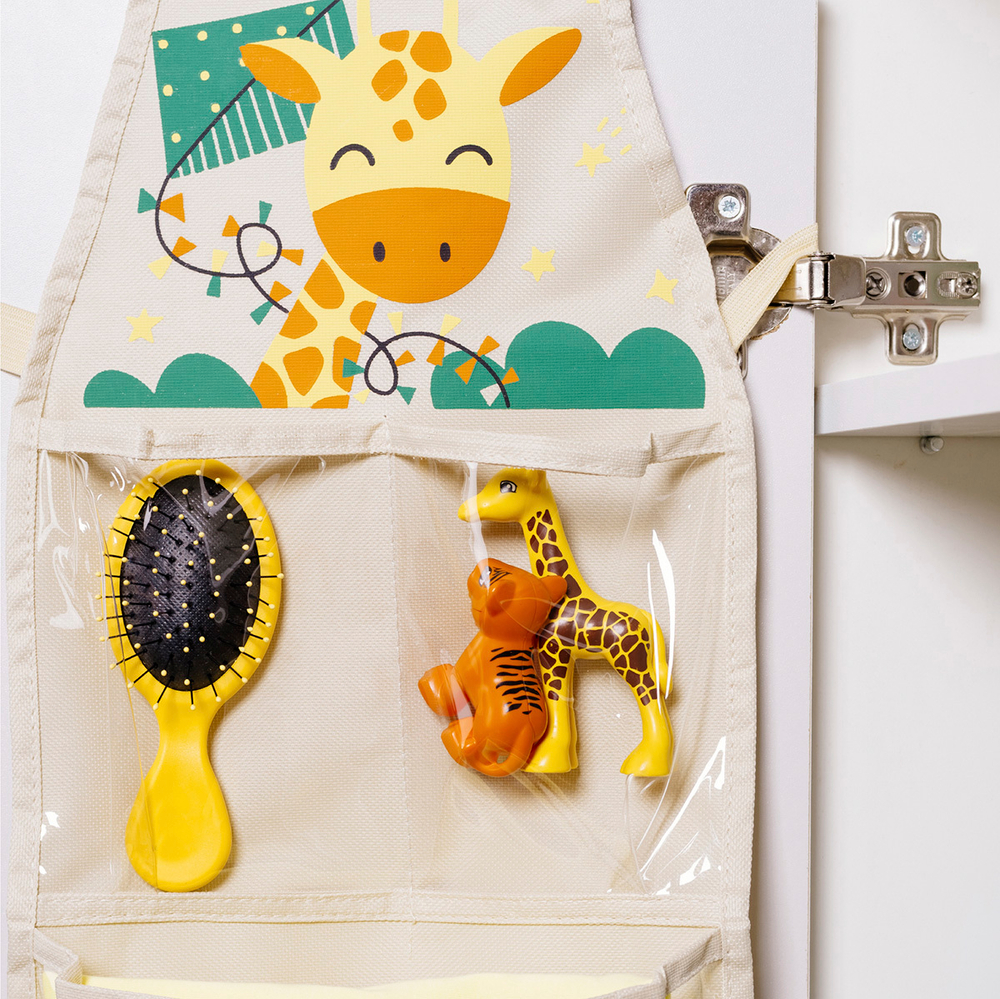 Кармашки для детского сада на резинке. Жираф