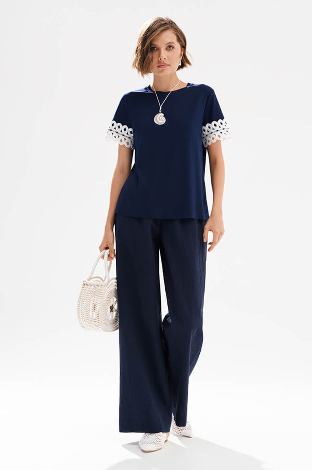 23597 Футболка женская (темно-синий)