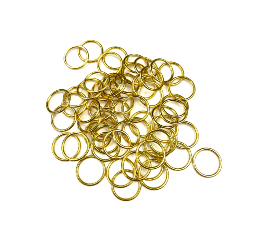 Кольцо металл золото 15 мм