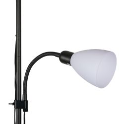 UML-T520 E27+E14 BLACK-WHITE Торшер напольный под лампу Е27 и Е14. 2х60W. Черный-Белый. ТМ Uniel