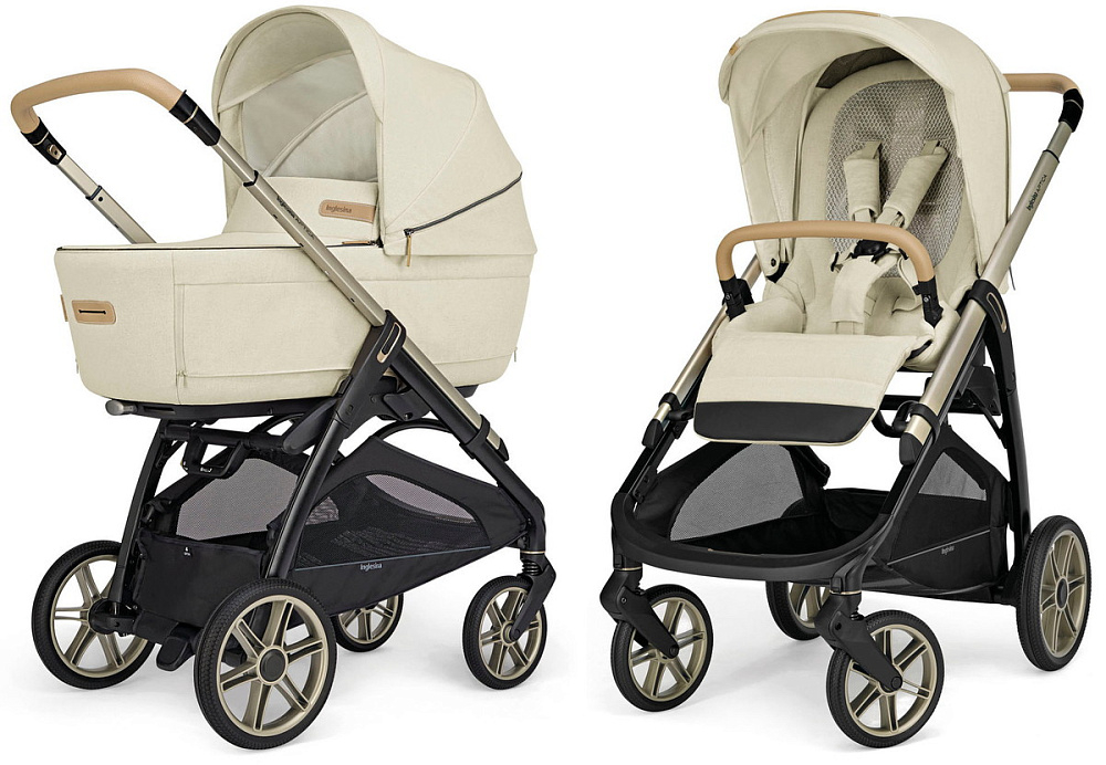 Коляска Inglesina Aptica Element frame Iridio Darwin Infant Recline 3 в 1 Pure Ecru
