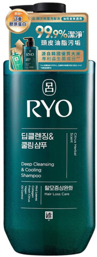 Ryo Deep Cleansing Cooling Shampoo шампунь для волос для глубокого очищения кожи головы