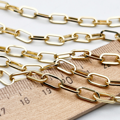 Цепочка, цвет золото, размер звена 10*5 мм, цена за отрезок 50 см