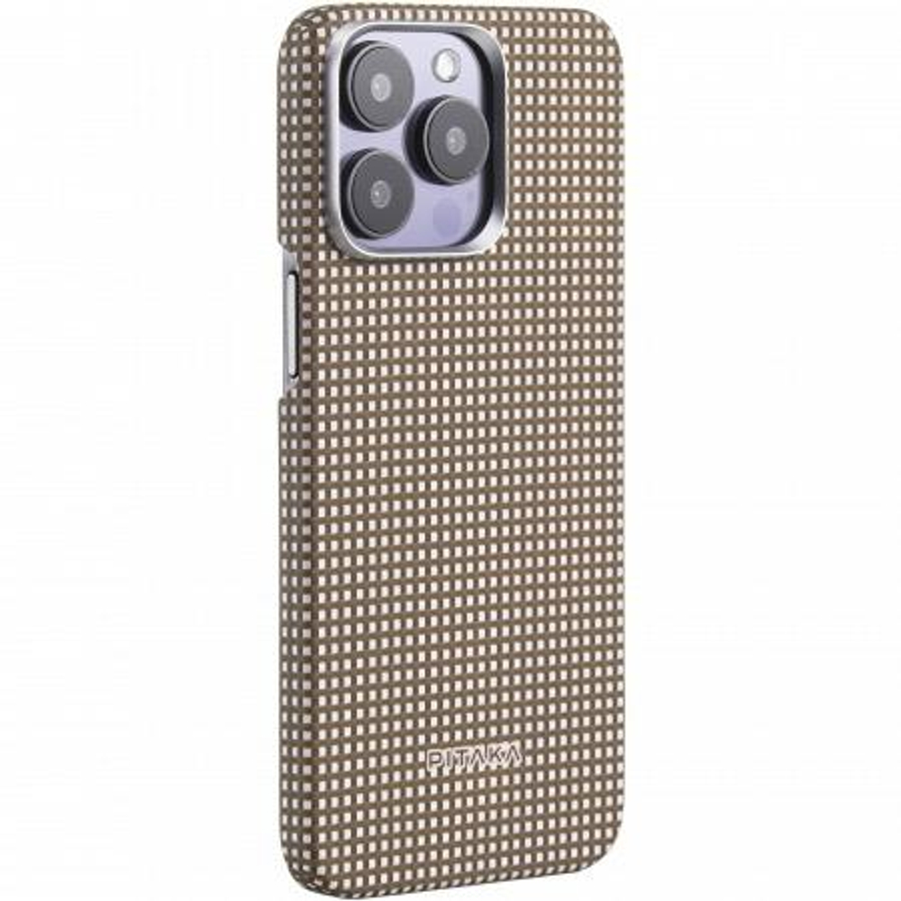 Арамидный чехол MagSafe PITAKA Classic Edge Case для iPhone 15 Pro MagEZ Case 5. Ультратонкий чехол из арамидного волокна