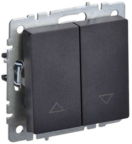 Выключатель жалюзи СП BRITE ВС10-1-5-БрЧ 10А механизм черн. IEK BR-V15-0-10-K02