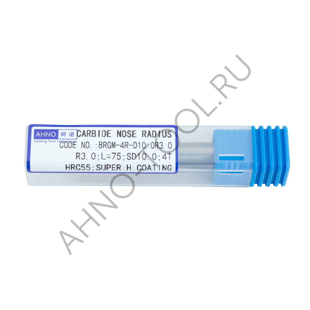 Фреза твердосплавная радиусная  10мм (L=75, l=25, хв=10) Z4 35° по стали, нерж., чугуну, с радиусной