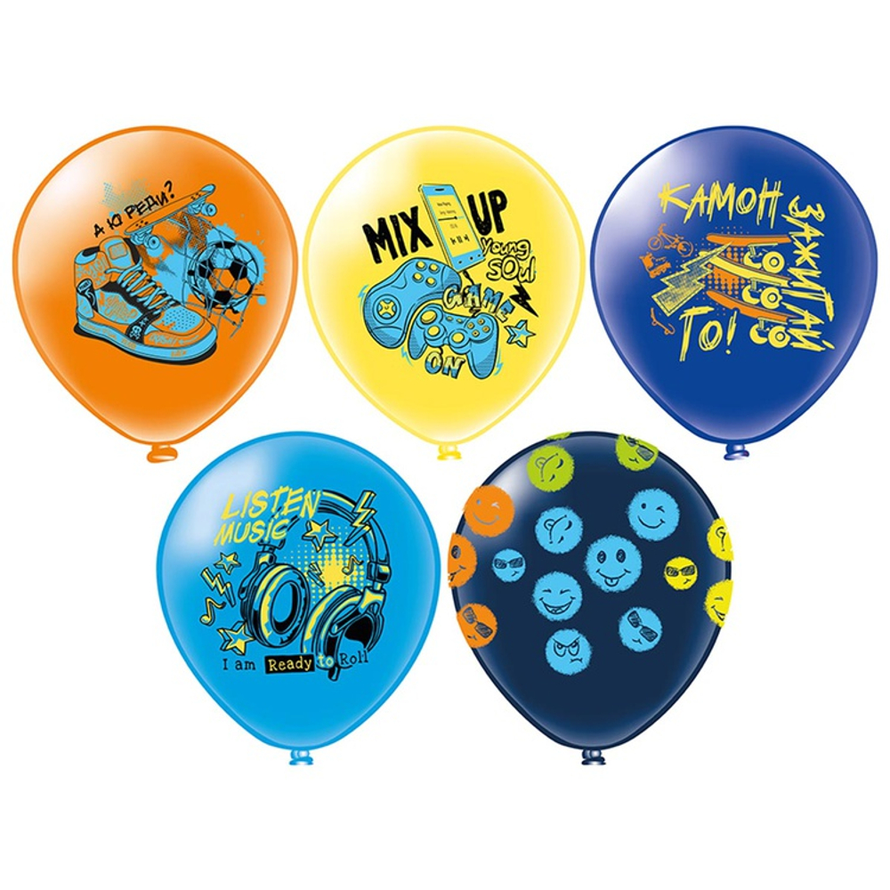 Шар латексный 30см Зажигай (Ассорти)