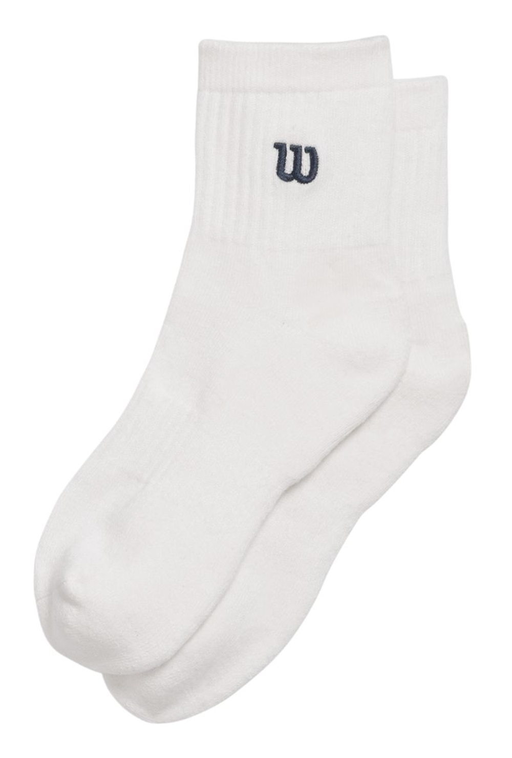 Теннисные носки Wilson Quarter-Legnht 1P - bright white/classic navy