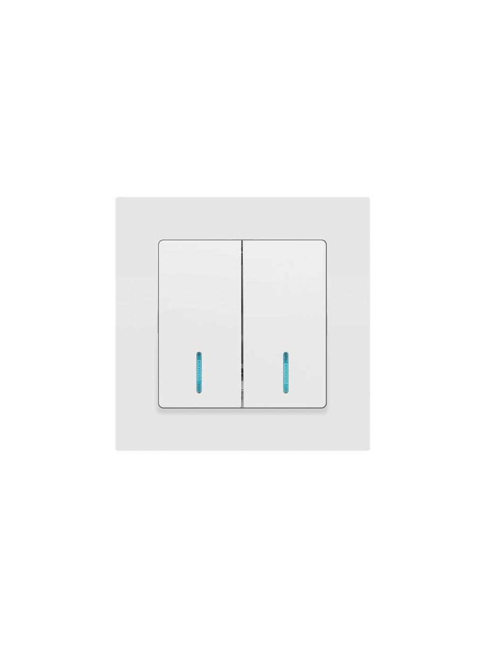 Выключатель 2-кл. СП Accent 6-105-01М 10А IP20 250В с подсветкой AL/CU бел. матов. Intro Б0063507
