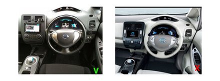 Магнитола для Nissan Leaf 1 ZE0 2010-2017 (экран климата снизу) - OEM GT9-NI127N на Android 10, 2ГБ-16ГБ