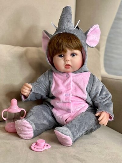 Кукла Реборн мягконабивная 40см в пакете (FA-017)