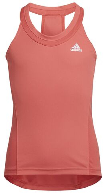 Футболка для девочки теннисная Adidas G Club Tank - semi turbo/white