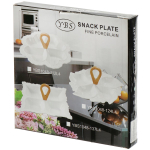 Менажница керам, 29х29х3.5 см, 5 секц, бамбуковая подст, Y4-5360