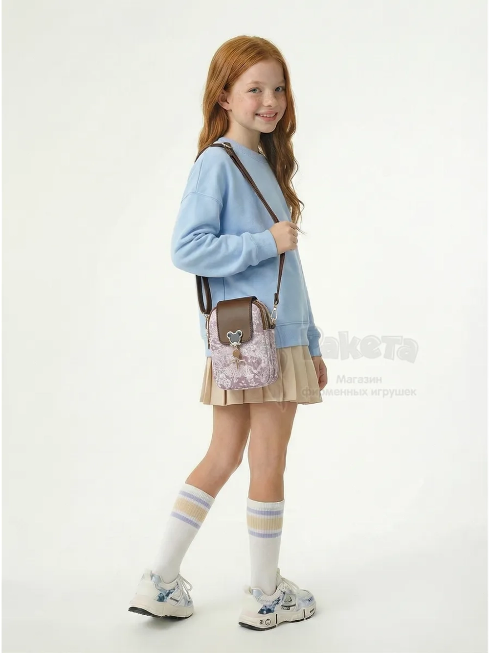Сумка для девочки подростка на плечо кросс боди