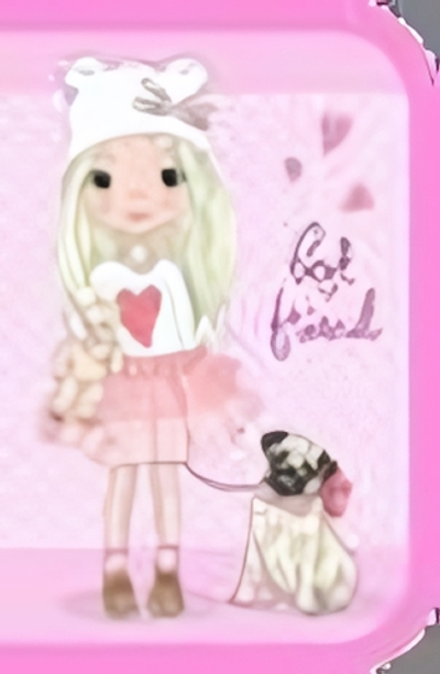 Пенал 1-секционный 190*90*20мм "Девочка с мопсом" (BigDaddy)