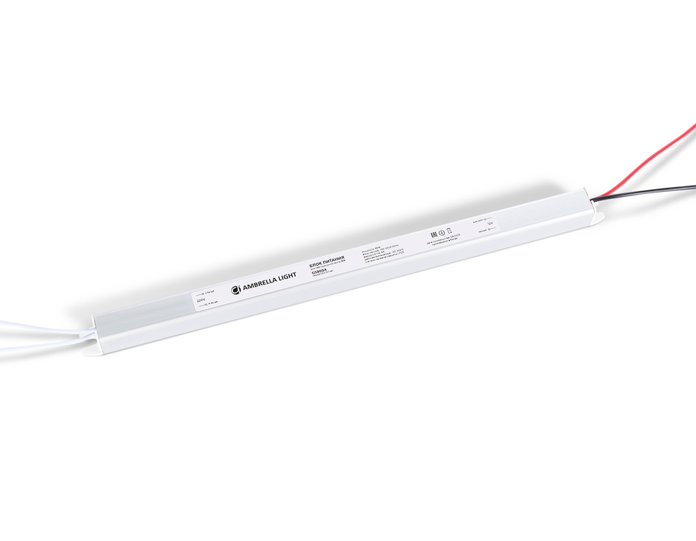 GS8604 блок питания 12V 48W 4A IP20 185-260V 312*18*18