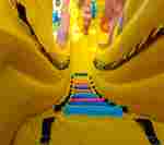 Большой надувной батут-горка "Фрегат-2" 11*5*5 м